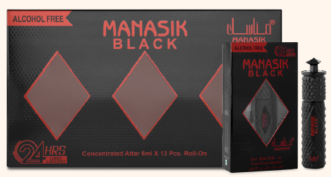 Manasik Black Roll on 6 ml 